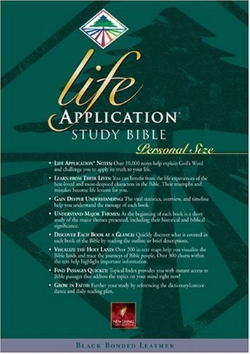 Life Application Study Bible NLT, Personal Size (Black Bonded Leather)