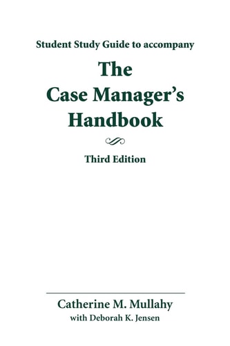 Study Guide for Case Manager's Handbook