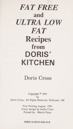 Fat free and ultra low fat recipes from Doris' kitchen