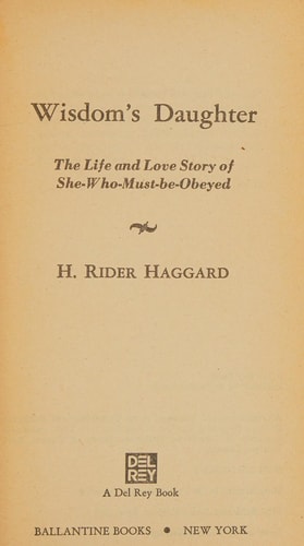 Wisdom's Daughter (A Del Rey Book)