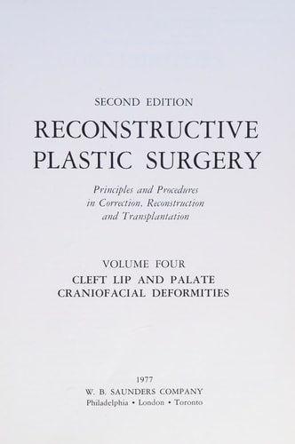 Reconstructive Plastic Surgery: v. 4