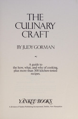 The Culinary Craft