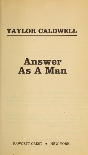 Answer as a Man