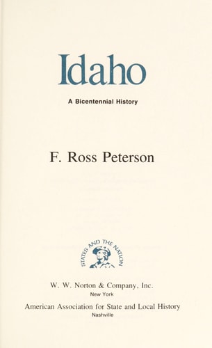 Idaho: A Bicentennial History