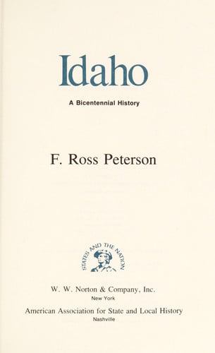 Idaho: A Bicentennial History