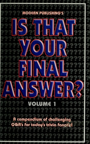 Is That Your Final Answer?