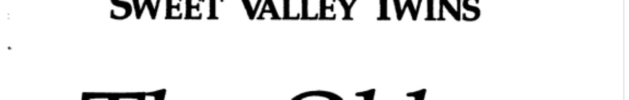 The Older Boy (Sweet Valley Twins)