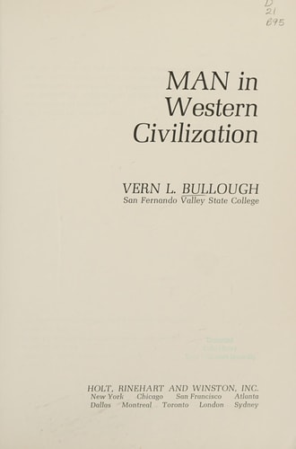 Man in Western civilization (European problem studies)