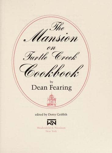 The Mansion on Turtle Creek cookbook