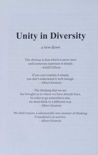 Unity in Diversity: a new dawn
