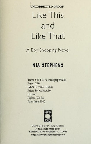 Like This and Like That (Boy Shopping Novels)