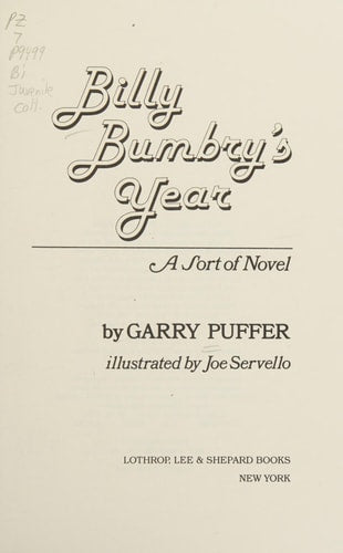 Billy Bumbry's Year: A Sort of Novel