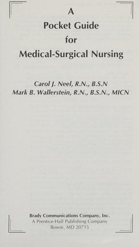 A Pocket Guide for Medical-Surgical Nursing