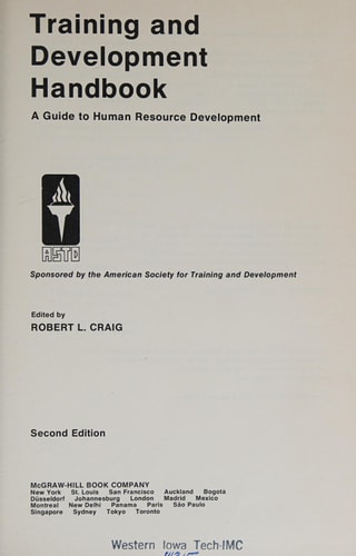 Training and development handbook: A guide to human resource development