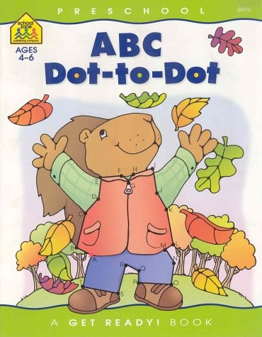 School Zone - ABC Dot-to-Dots Workbook - 32 Pages, Ages 3 to 5, Preschool, Kindergarten, Connect the Dots, Alphabet, Letter Puzzles, and More (School Zone Get Ready!™ Activity Book Series)