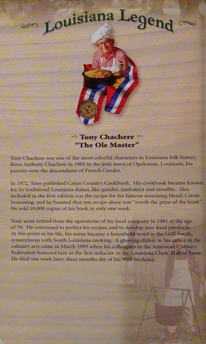 The Basics of Creole Cooking (Tony Chachere's Creole Foods of Opelousas) by Tony Chachere (2002) Paperback