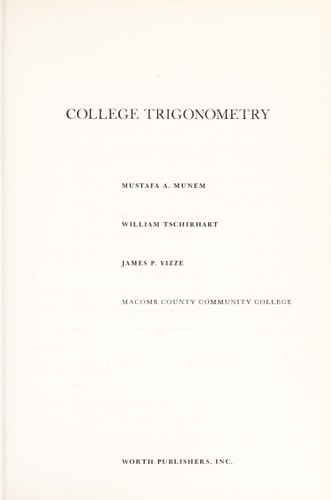 College trigonometry
