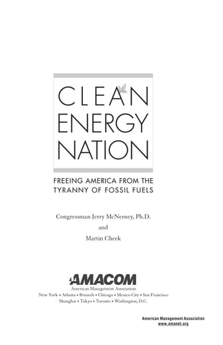 Clean Energy Nation: Freeing America from the Tyranny of Fossil Fuels