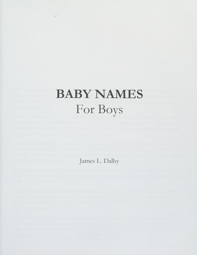 Baby Names for Boys