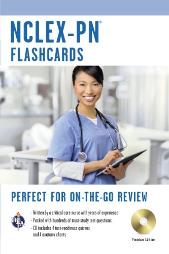 NCLEX-PN Flashcard Book Premium Edition with CD (Nursing Test Prep)