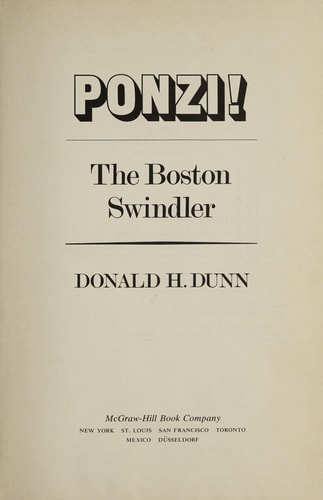 Ponzi!: The Boston swindler