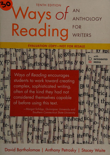 Ways of Reading: An Anthology for Writers