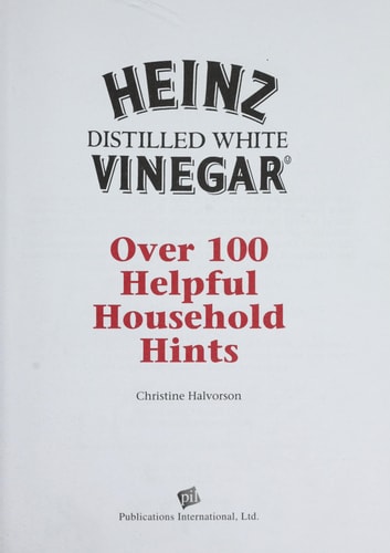 Vinegar - Over 100 Helpful Household Hints