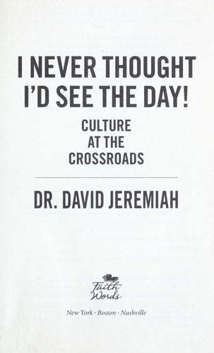 I Never Thought I'd See the Day!: Culture at the Crossroads