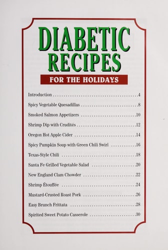 Diabetic Recipes for the Holidays