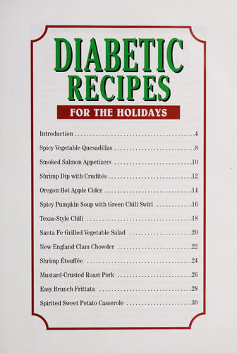 Diabetic Recipes for the Holidays
