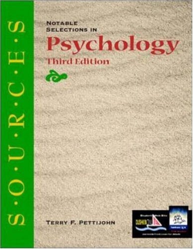 Sources: Notable Selections in Psychology