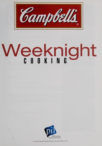 Campbell's Weeknight Cooking Hardcover Cookbook 60 Recipes 4 Ingredients or Less