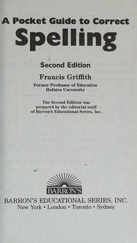 A Pocket Guide to Correct Spelling (Barron's Educational Series)