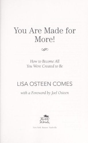 You Are Made for More!: How to Become All You Were Created to Be