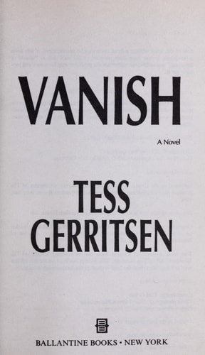 Vanish (Jane Rizzoli, Book 5)