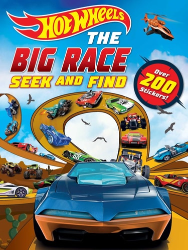 Hot Wheels: The Big Race Seek and Find 100% Officially Licensed by Mattel, Over 200 Stickers, Perfect for Car Rides for Kids Ages 4 to 8 Years Old