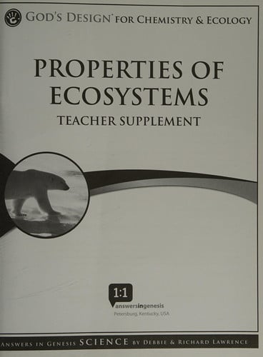 Properties of Ecosystems Teacher Supplement [With CDROM] (God's Design)