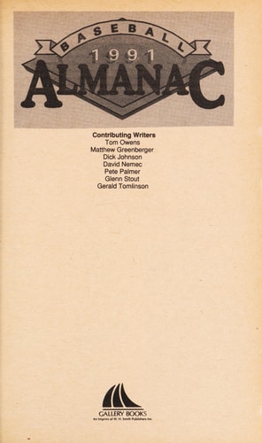 Baseball Almanac 1991