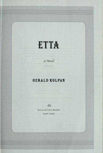 Etta: A Novel