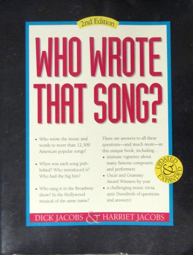 Who Wrote That Song?