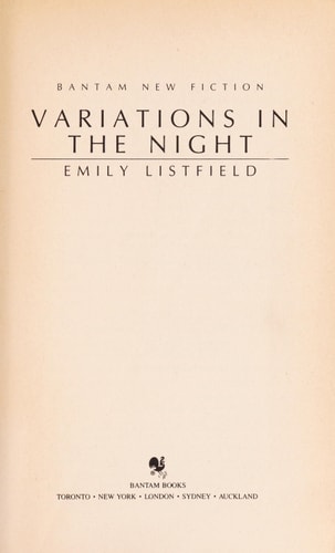 Variations in the Night: A Novel (Bantam New Fiction)
