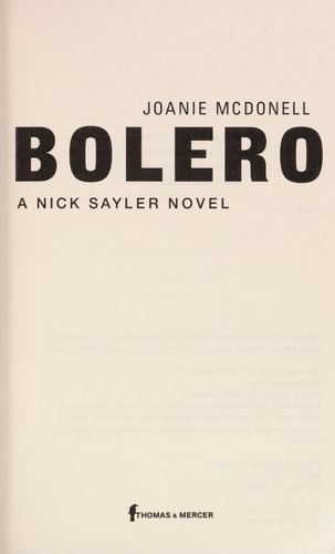 Bolero (A Nick Sayler Novel)