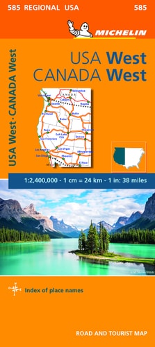 Mapa Regional USA West, Canada West