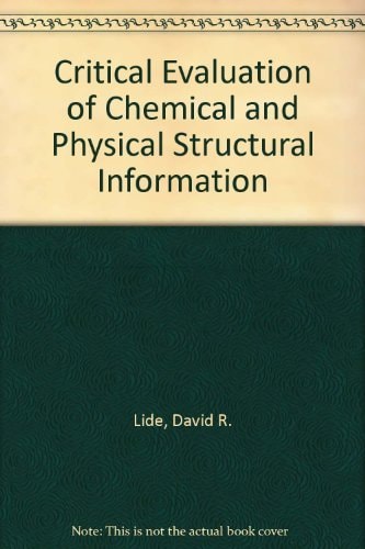 Critical evaluation of chemical and physical structural information,: Proceedings of a conference,
