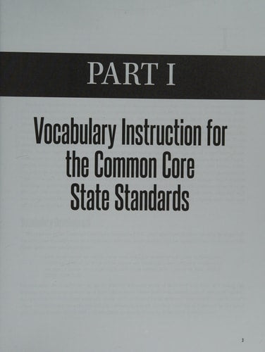 Vocabulary for the Common Core