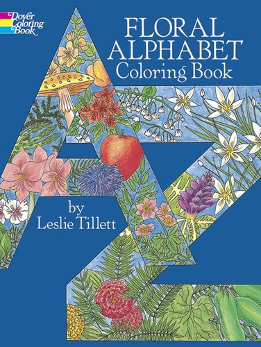 Floral Alphabet Coloring Book
