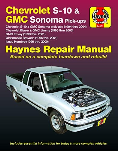 Chevy S-10 & GMC Sonoma Pick-ups (94-04). Inc. S-10 Blazer & GMC Jimmy (95-05), GMC Envoy (98-01) & Olds Bravada/Isuzu Hombre (96-01)(Does not include Chevy Colorado/GMC Canyon.) (Haynes Automotive)