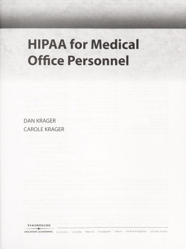 HIPAA for Medical Office Personnel