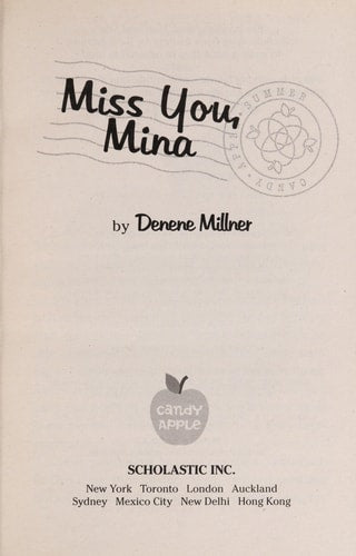 Miss You, Mina by Denene Millner (2010, Paperback)