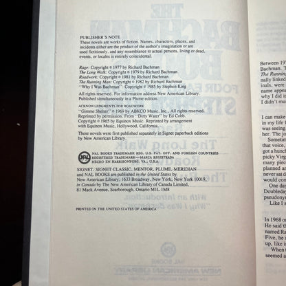 The Bachman Books - Stephen King - Book Club Edition - 1985